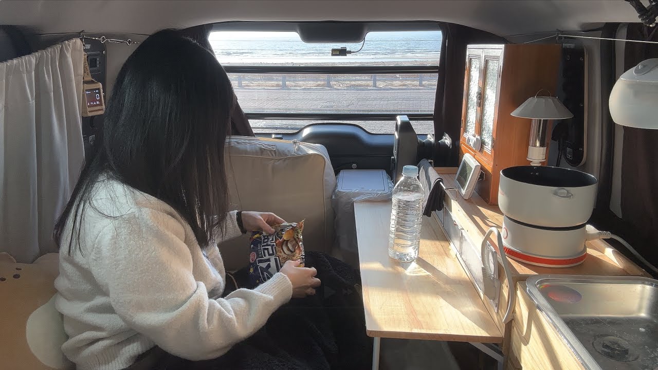 태안 꽃지해수욕장 근처 최고의 장소에서 레이와 함께 차박 일기