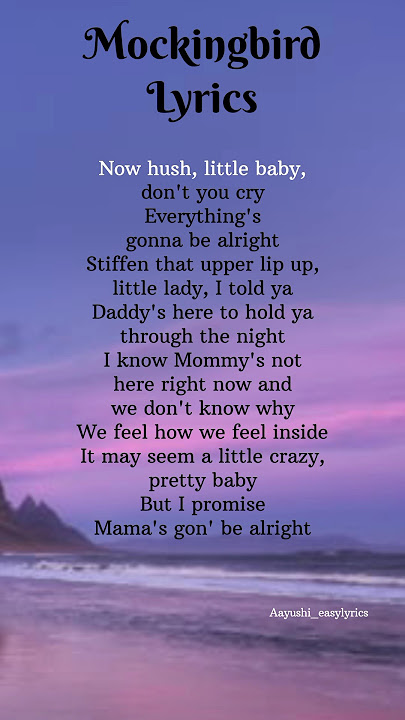 'Mockingbird' Lyrics~Eminem (REQUESTED) #song #shorts #lyrics