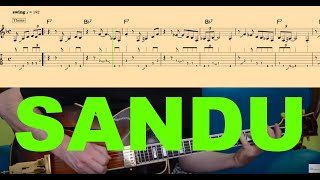 SANDU (Wes Montgomery transcription) - TABs + Score chords
