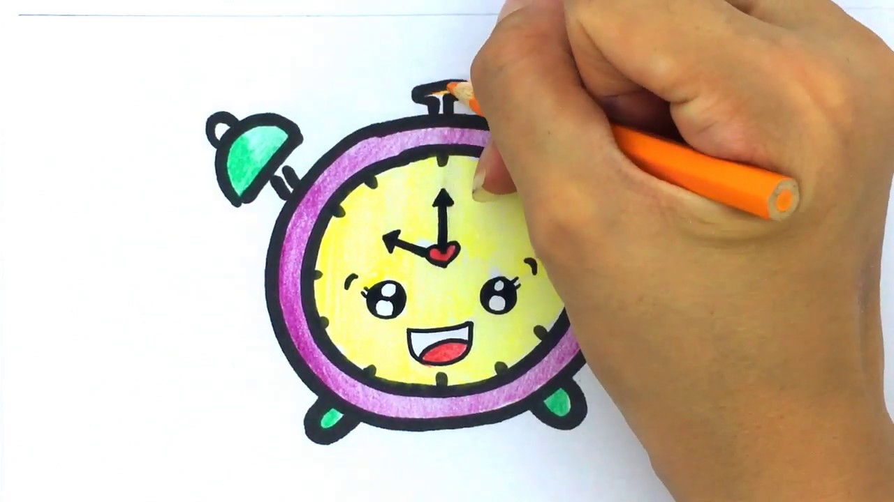 Belajar Menggambar Dan Mewarna Jam Weker Untuk Anak Youtube