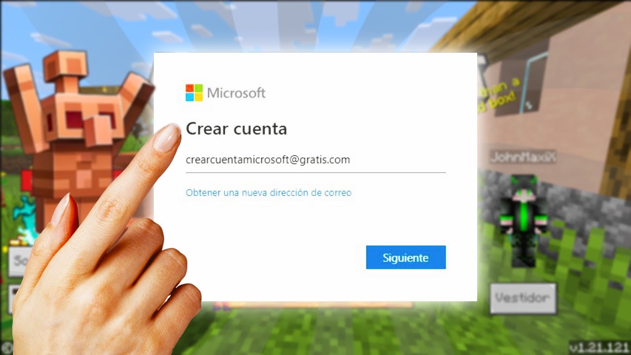 Como Crear una Cuenta de MICROSOFT para Minecraft Bedrock en Celular 📱 ...