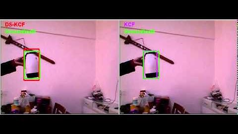 DS-KCF vs KCF for zcup_move_1 sequence