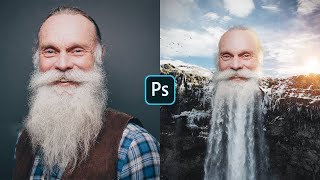 Beard Waterfall Photo Editing In Photoshop | Photoshop Tutorial