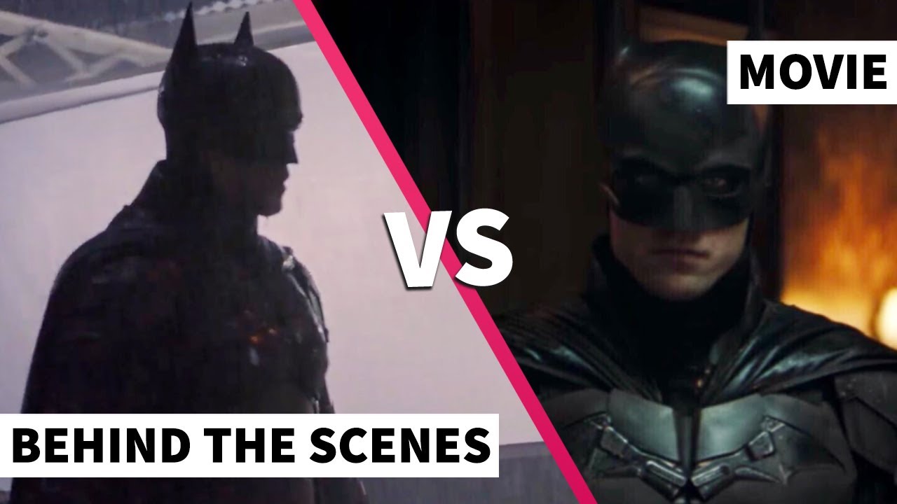 THE BATMAN: Behind the Scenes vs Movie Scene
