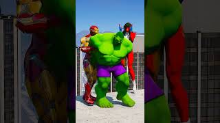 GTA V: SHE HULK AND IRON MAN KILL HULK 😲 | #shorts