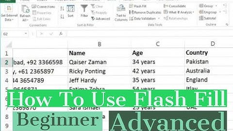Flash Fill In Microsoft Excel | How To Use Flash Fill In Excel | Beginner To Advanced