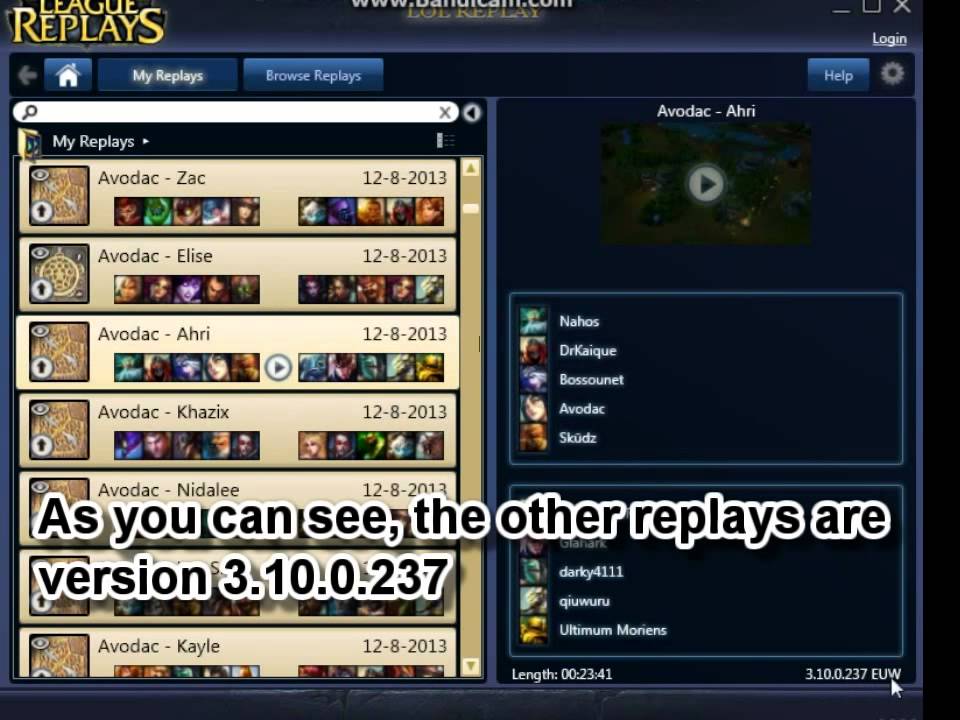 LOLreplay Bug Splat Error FIX