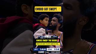 Knicks win game 4 to SWEEP Sixers😮