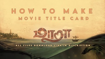 Maara Movie Title Card Making Video | Movie Intro Making | Cyber Tech Tamil