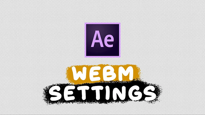 the BEST AFTER EFFECTS EXPORT settings for WEBM files 😀 with transparent backgrounds