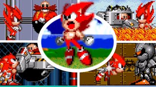 🔥 Red Hot Super Sonic VS All Bosses in Sonic 2