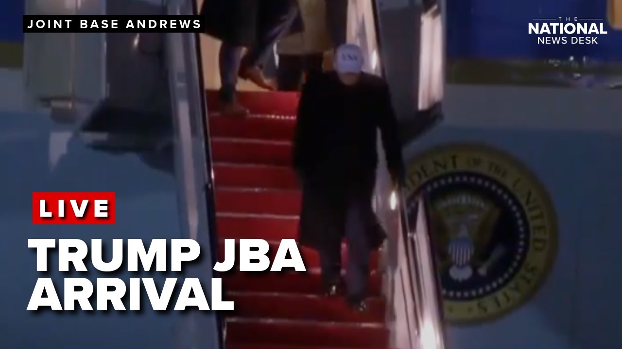President Trump arrives to JBA after giving speech in Iowa