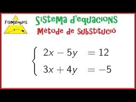 Vídeo: Com es resol un sistema d'equacions lineals algebraicament?