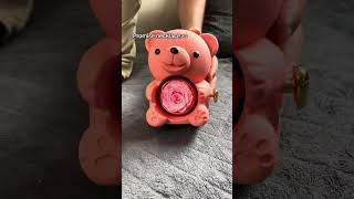 Our Eternal Bear Rose With Personalized Necklace 🥰