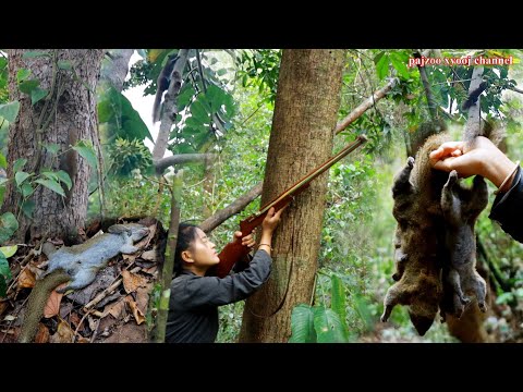 The ultimate plastic gun to hunt squirrels in the jungle สาวดอย