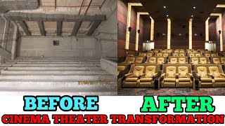 Transformation Cinema theater construction from scratch to handover each stage explained in detail.