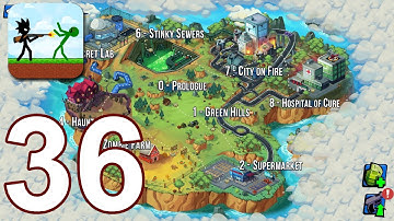 Stickman Zombie Shooter - New Updated Gameplay Walkthrough  Levels 1-10 Green  Hills (iOS,Android)