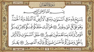 سورة  التغابن  بصوت الشيخ حسن صالح 064