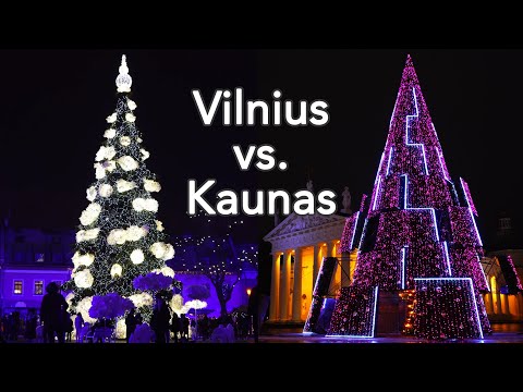 Vilnius vs. Kaunas and Christmas trees in 2020 | Christmas in Lithuania