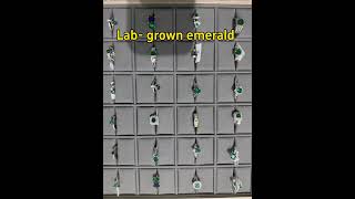 925 silver lab-grown emerald ring