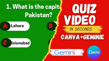Using Canva & Gemini Create 1000 Viral MCQ Quiz Videos YT Channel in 10 Mins, AI Faceless Channel