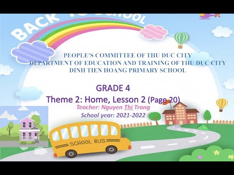 Lớp 4 - Tuần 4 - Tiếng Anh - Theme 2: Home - Lesson 2