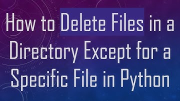 How to Delete Files in a Directory Except for a Specific File in Python