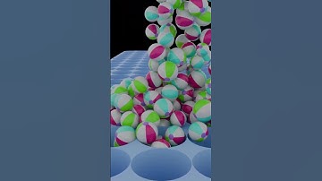 Ball Colorful Physics 3D Animation 25 Video Loop - Blender 4.3 #shortvideo #video #shorts #loop #3d