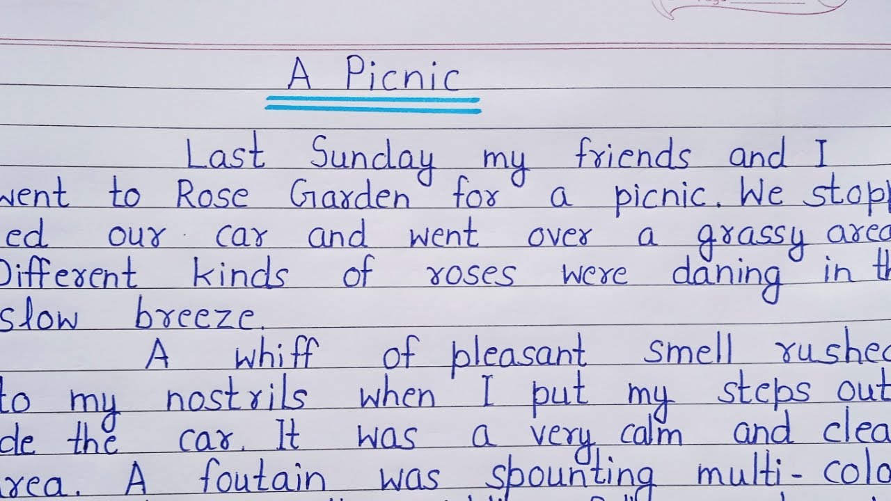 Write An Essay On A Picnic In English Paragraph On A Picnic In Write An Essay On A Picnic In English Paragraph On A Picnic In