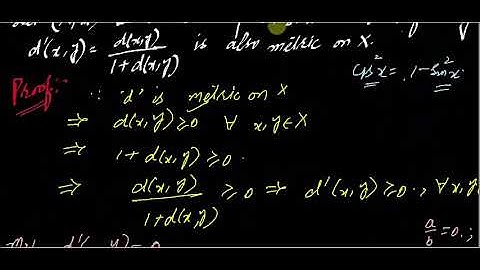 #MTH405 Lecture 26 Part 4 Metric in terms of defined metrics
