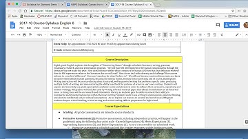 How to set up your syllabus on Canvas: NBPS