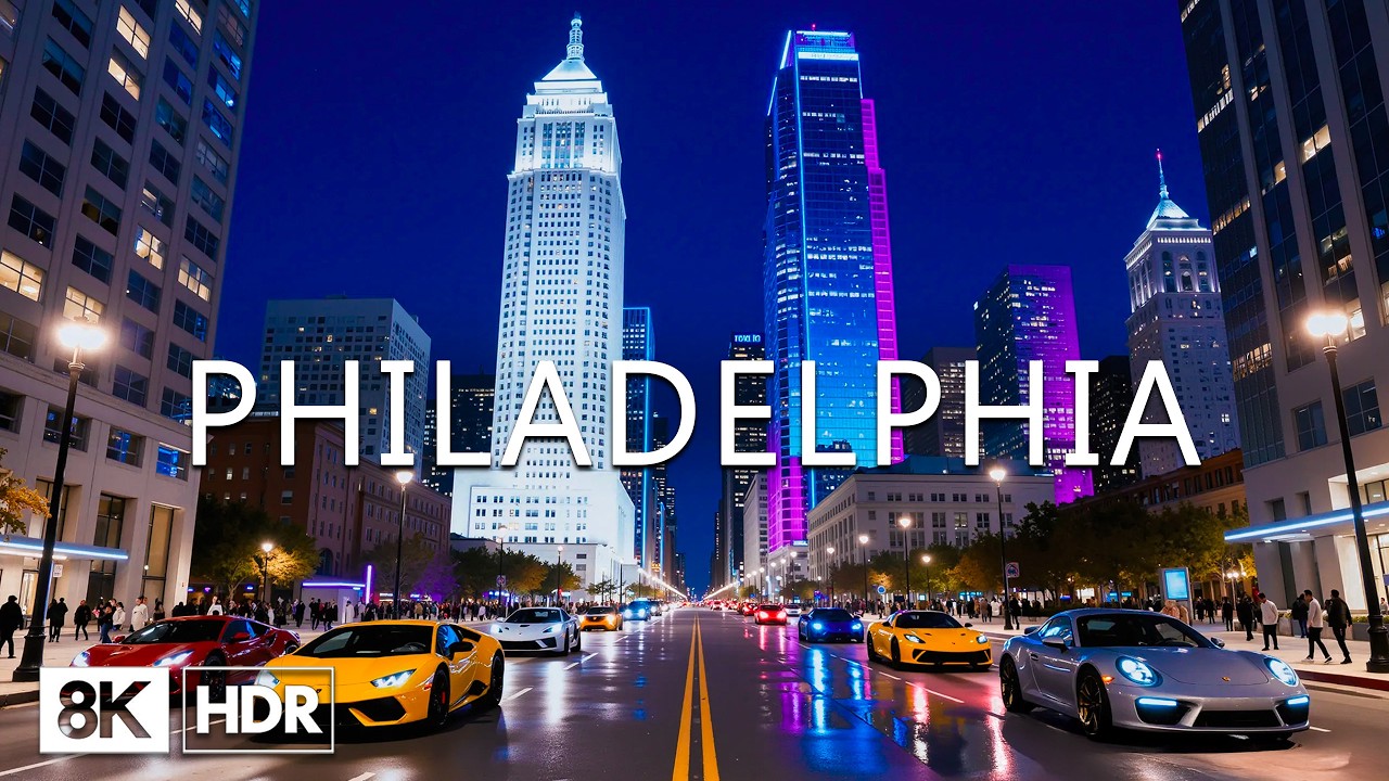 Philadelphia 2026 8K 🇺🇸 Historic City Hall, Dazzling Liberty Place & Modern Urban Architecture