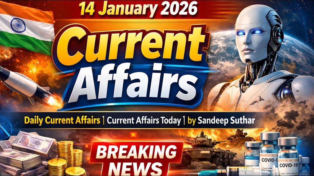 14 January 2026 Current Affairs | Daily Current Affairs I Current Affairs Today I by Sandeep Suthar
