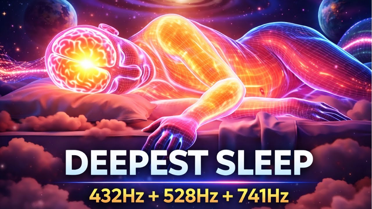 432Hz + 528Hz + 741Hz | The DEEPEST Healing Sleep • Whole Body ...