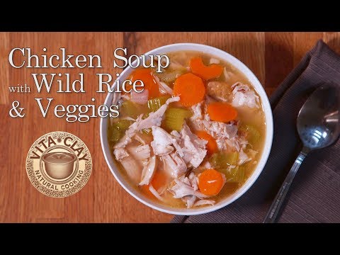 Chicken Soup with Wild Rice & Veggies in VitaClay