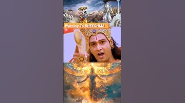 Lord Krishna Warns Bheeshma Charya #shreekrishna #bheeshma