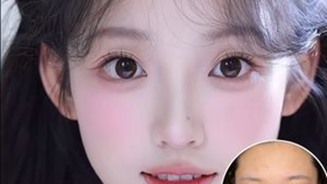 新手快来学这个清透甜美妆！4分钟包教会！#新手化妆教程 #妆教 #化妆教程 #美妆模范生