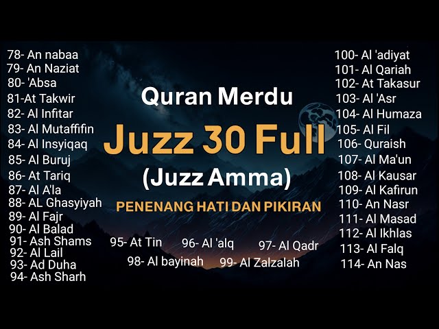 Murattal Al Quran Juz 30 (Juz Amma) Merdu Quran Recitation BY ALAA AQEL Penyejuk Hati dan Pikiran class=