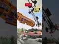 Bus Falls Off a Mountain in BeamNG! 😱  Unreal Crash Physics #shorts
