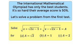 60 Years Ago This Question Was On The International Mathematical Olympiad