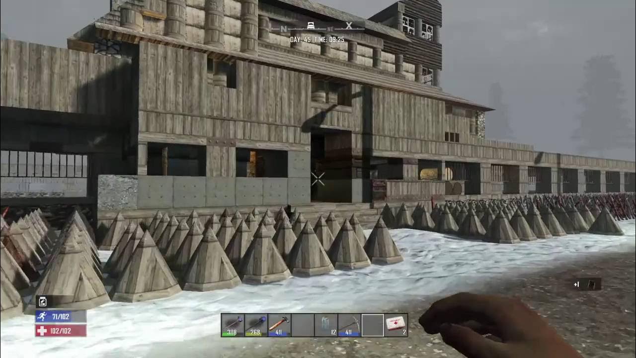 7 Days to die база. 7 Days to die красивая база. 7 Days to die Военная база. 7 Days to die дом.