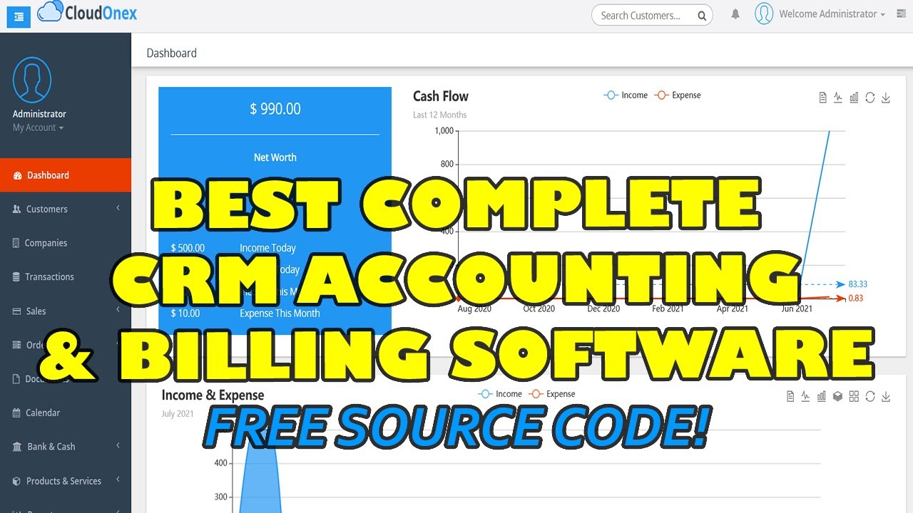 Complete CRM Accounting and Billing Software using PHP MySQL Free