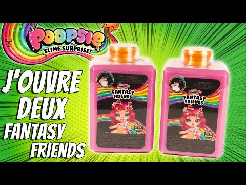 J'ouvre 2 Fantasy Friends Rainbow Surprise Poopsie Slime Unboxing Review Super Héros et Compagnie