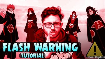 Flash Warning Effect Tutorial - Anime Version  | Vivacut Tutorial