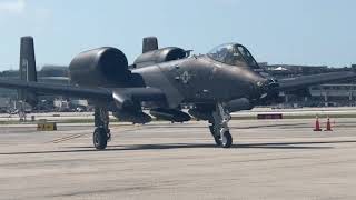 The A10 Thunderbolt II Demo Team arrives at FLL for the 2024 Fort Lauderdale Air Show