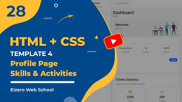 [Arabic] HTML & CSS Template Four 2022 #28 - Profile Page - Skills And Activities