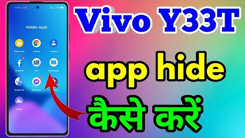 How To Hide App in Vivo Y33T | Vivo Y33T App Hide Kaise Kare | Vivo Y33T App Hide