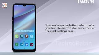 How to Change the Button order of Quick Settings panel in SM-A107F Samsung Galaxy A10s screenshot 3