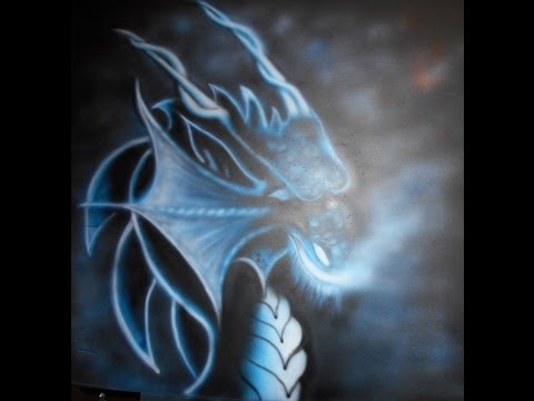  airbrushing  a dragon airbrush practice  YouTube