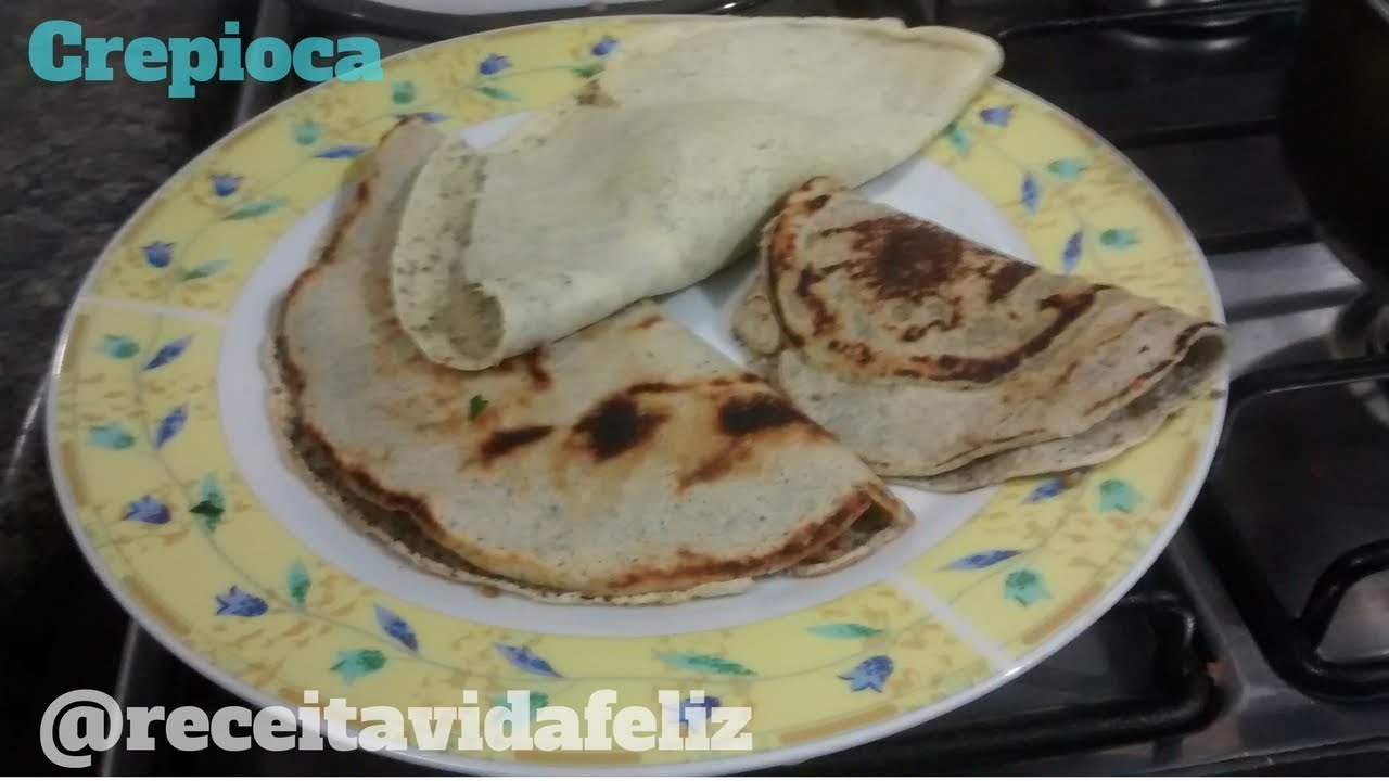 RECEITA DE CREPIOCA - GOMA DE TAPIOCA - POLVILHO AZEDO - OVO - CHIA